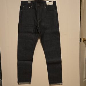 Uniqlo Men's Deep Indigo Stretch Selvedge Slim Fit Jeans 33w